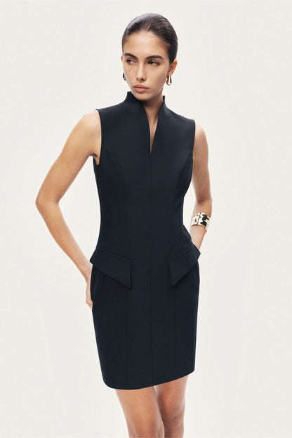 Black Tailored Mini Dress