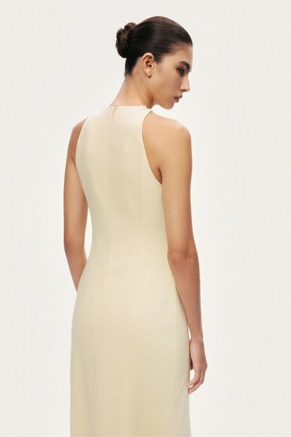 Sleeveless Button-Front Midi Dress