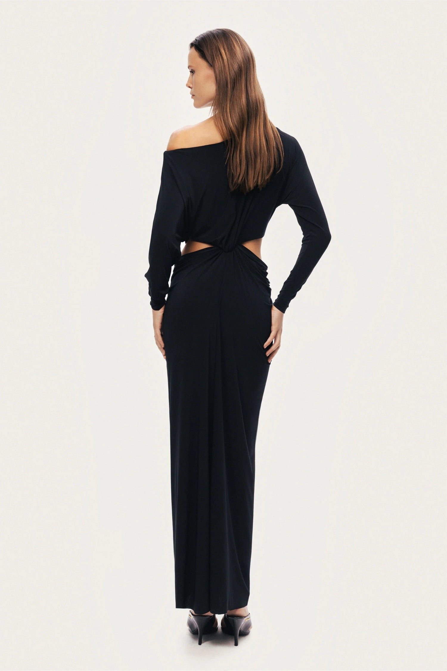 One-Shoulder Cut-Out Maxi Dress