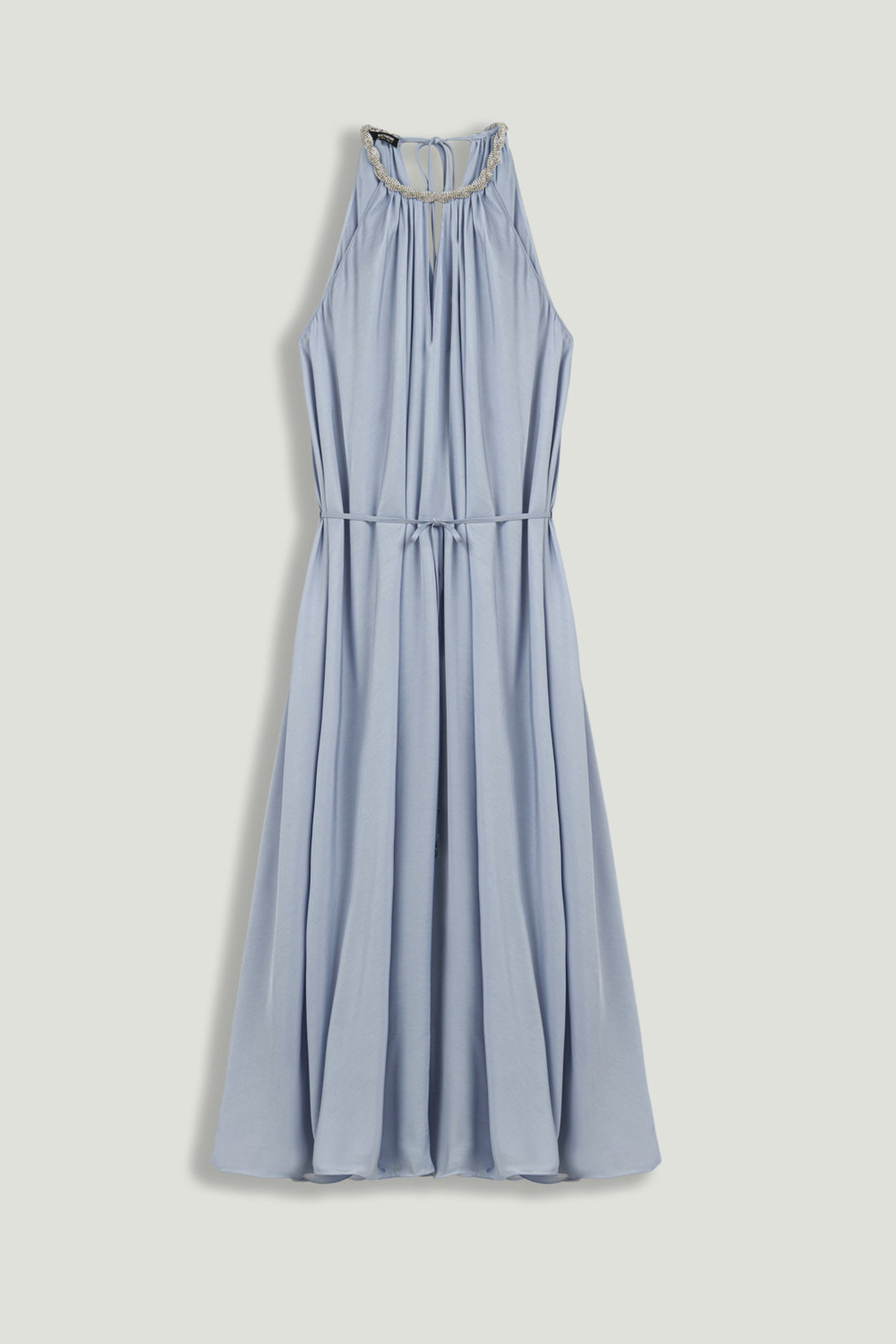 Embellished Halter Neck Midi Dress
