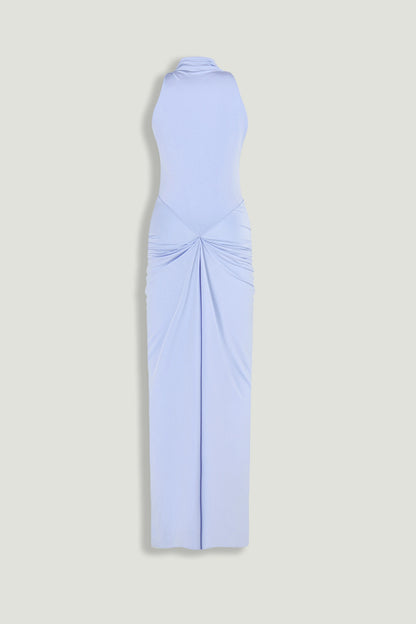 Satin-Finish Midi Dress
