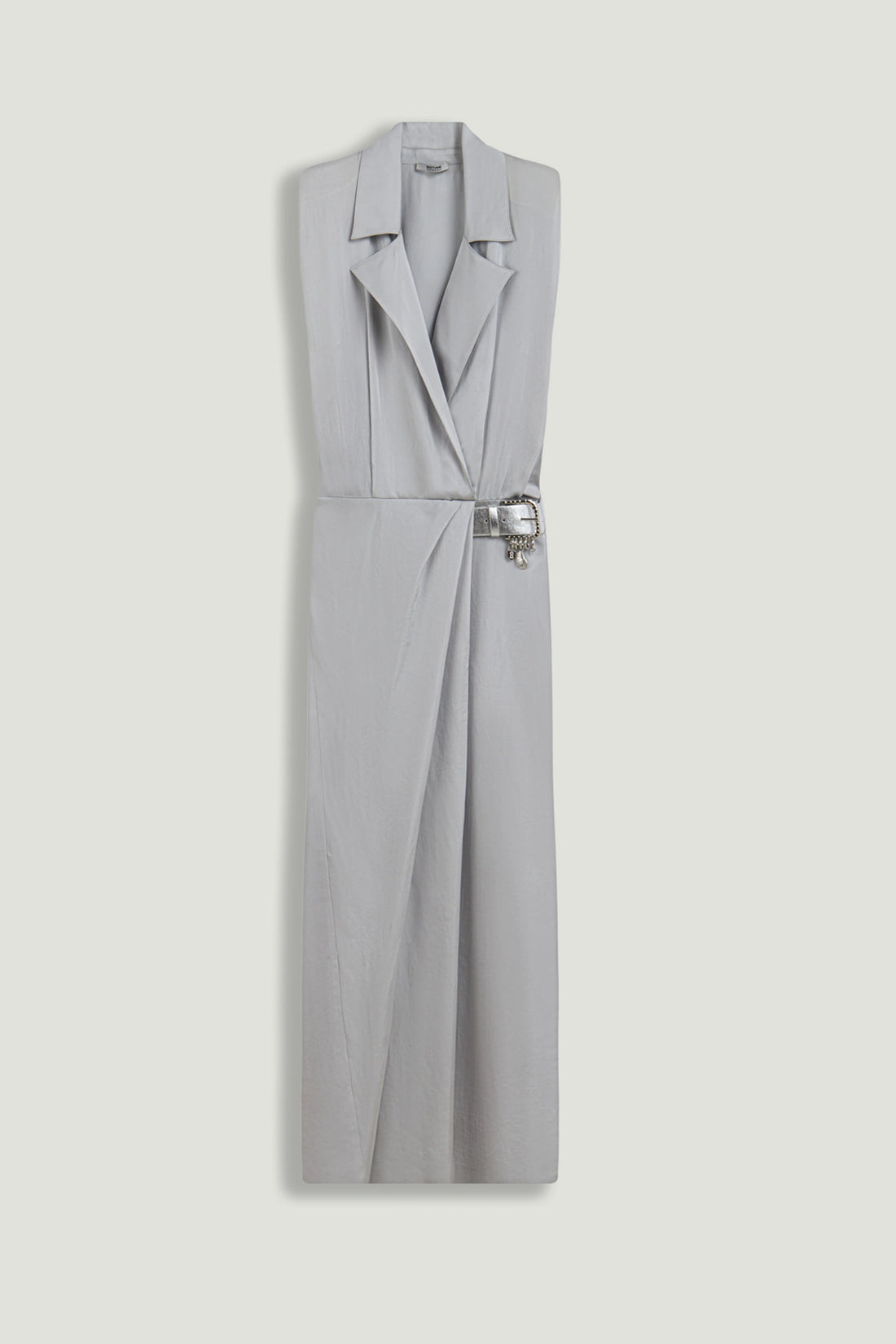Draped Sleeveless Maxi Dress
