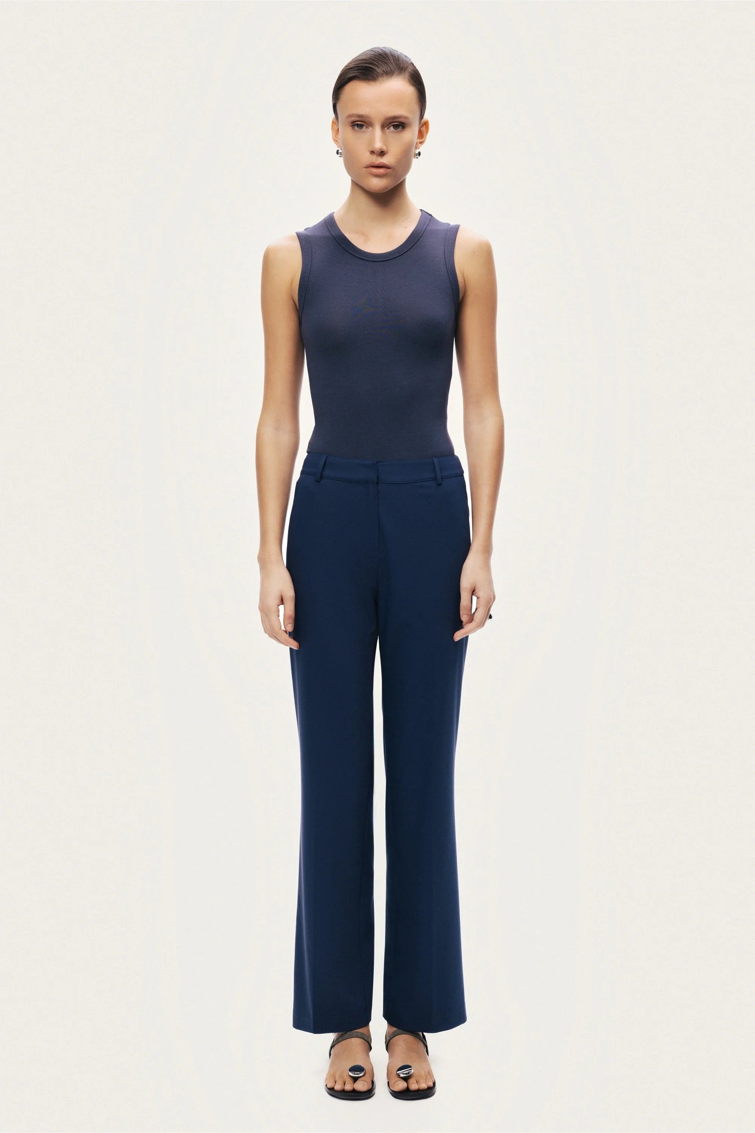 Tailored Straight-Leg Pants
