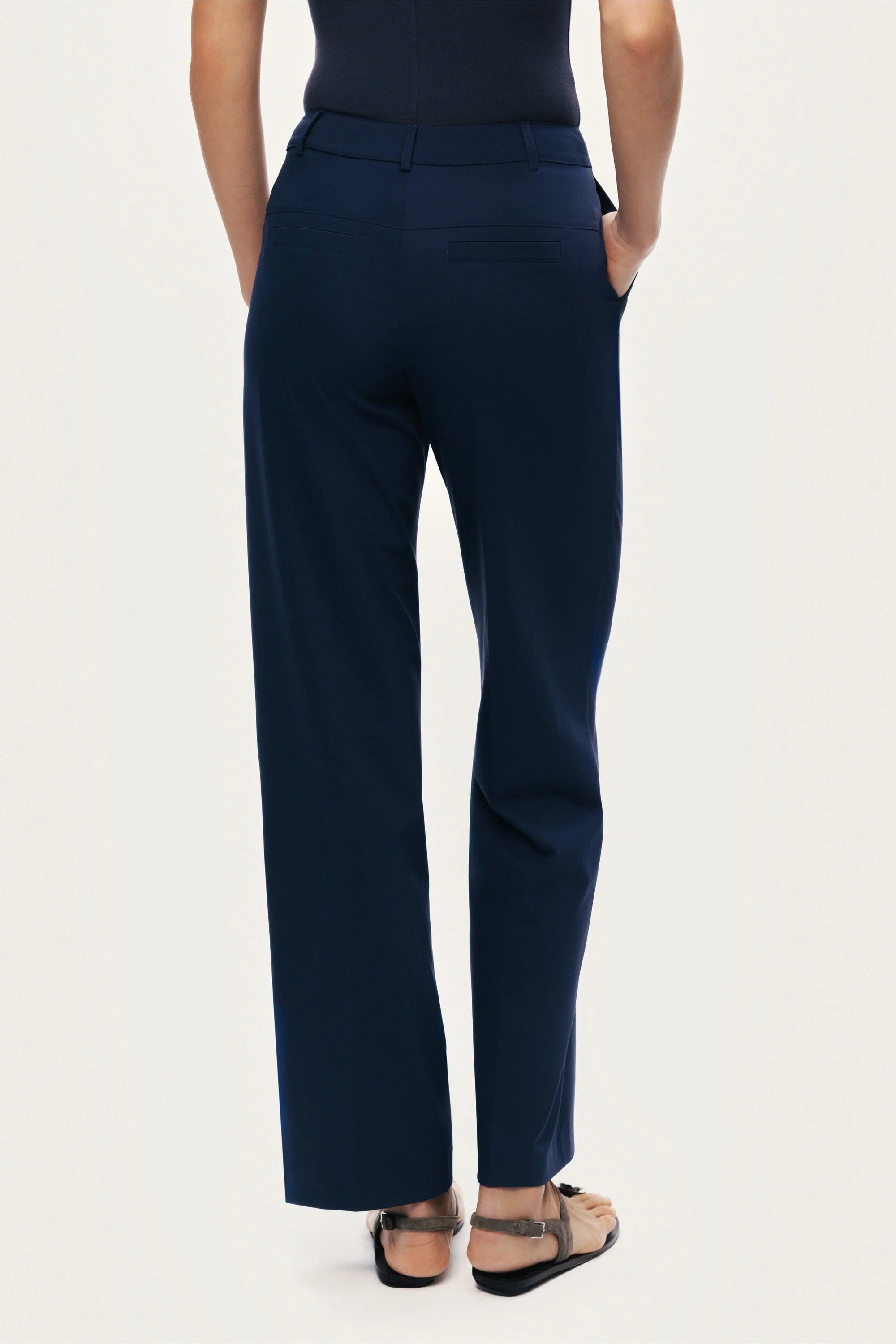 Tailored Straight-Leg Pants