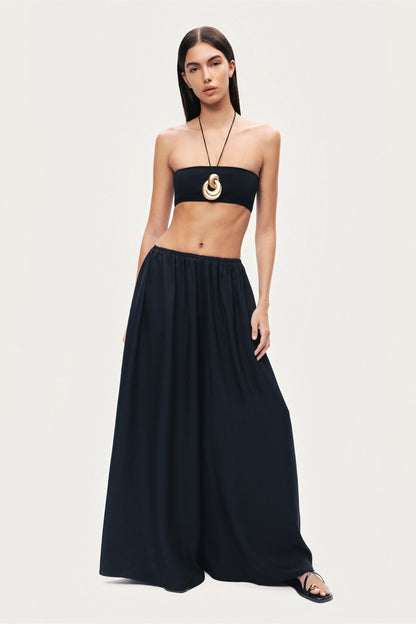 Elasticated Wide-Leg Pants