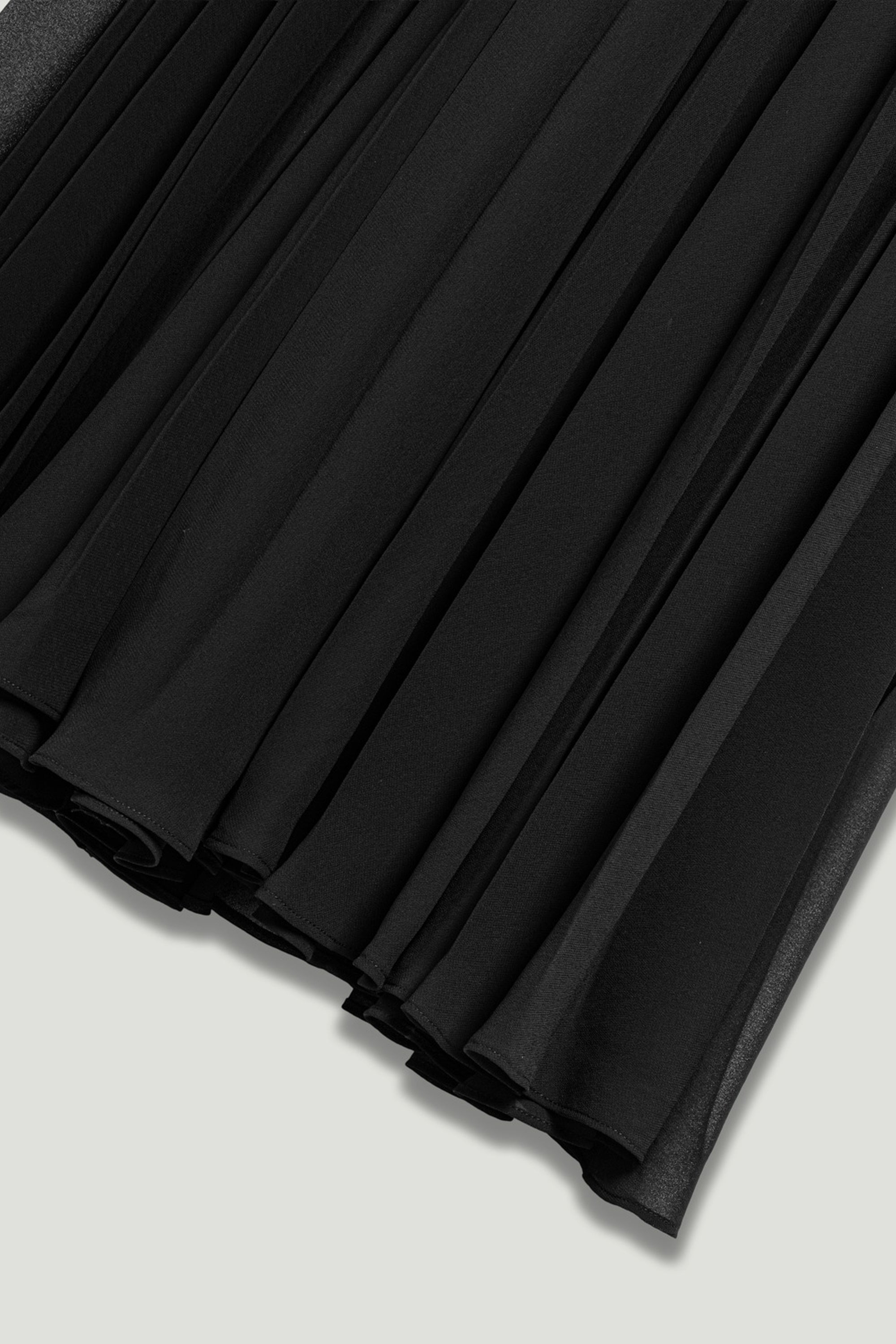 Pleated Chiffon Wide-Leg Pants