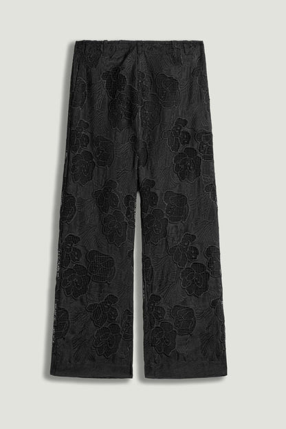 Printed Relaxed Straight-Leg Pants