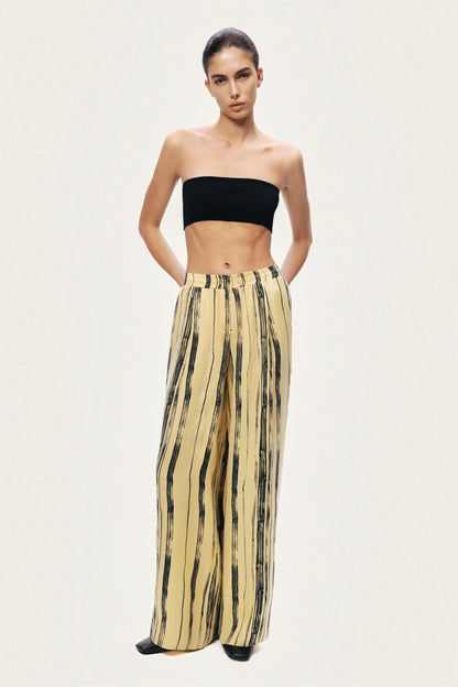 Striped Wide-Leg Pants