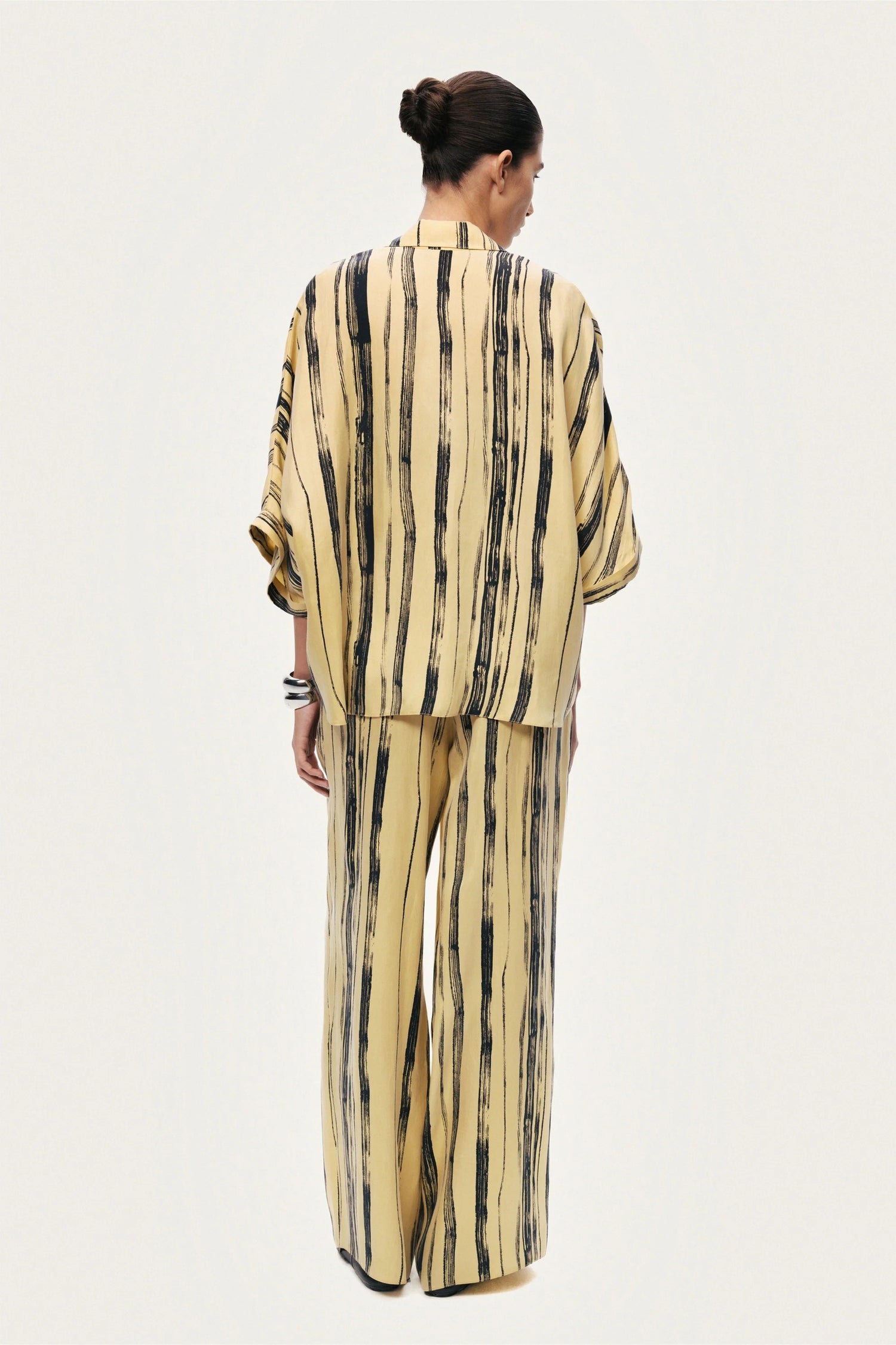 Striped Wide-Leg Pants