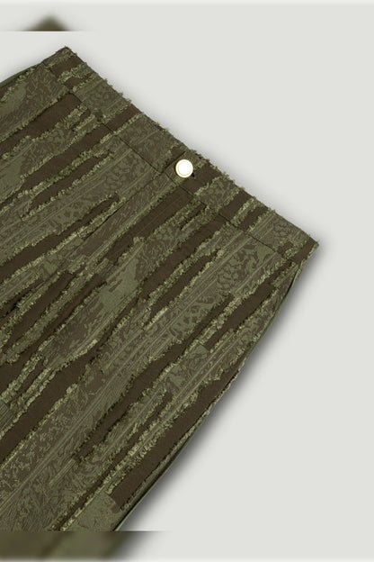 Textured Wide-Leg Pants