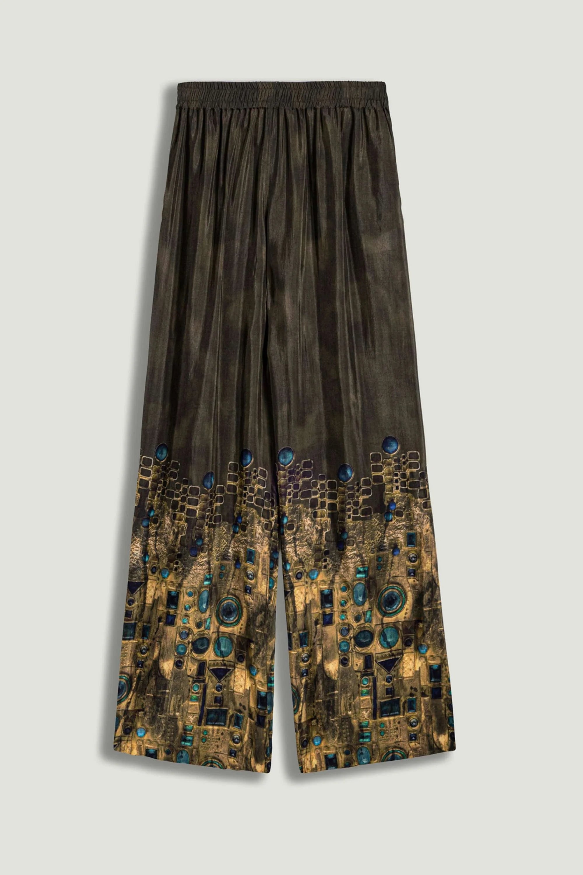 Printed Straight-Leg Pants