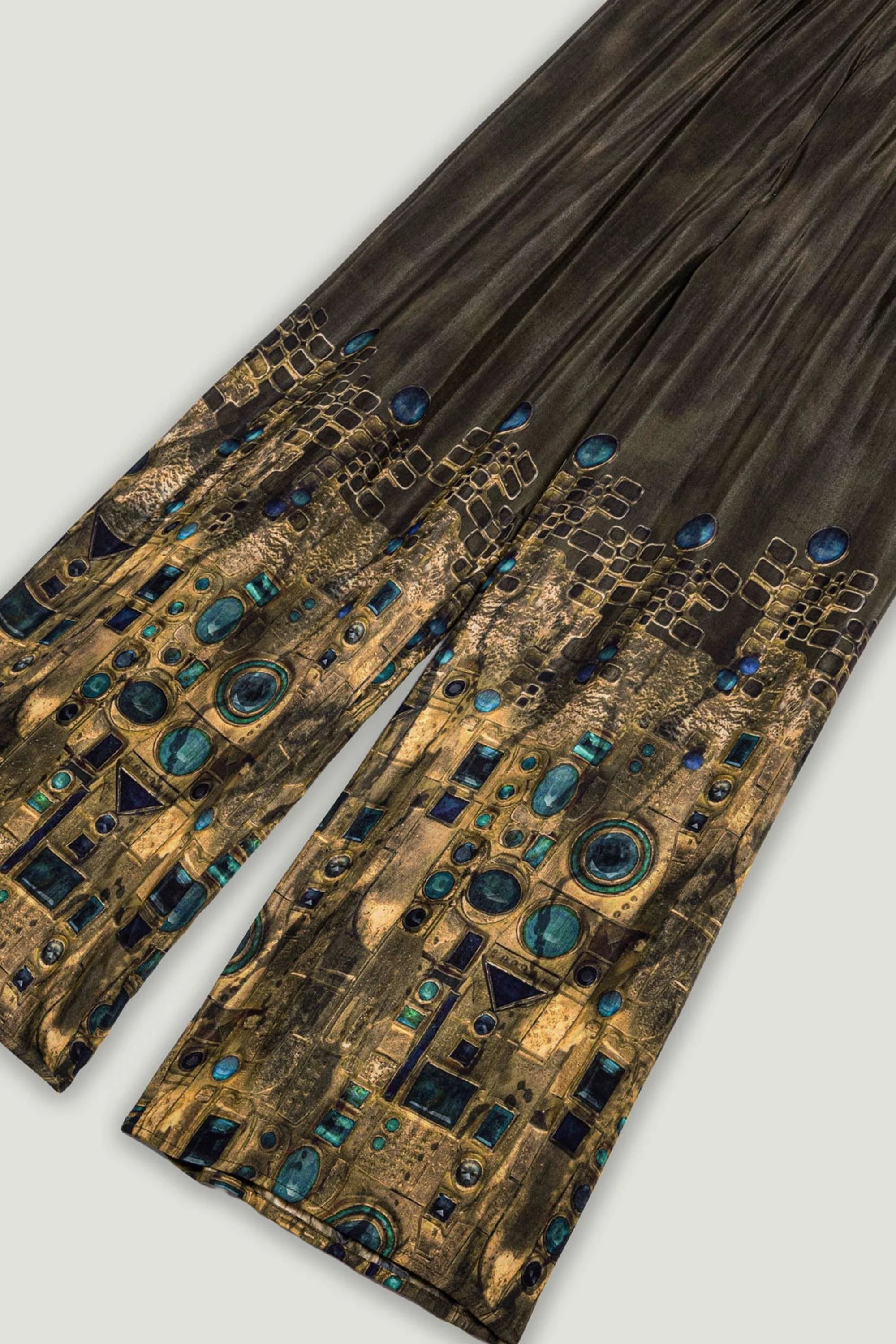 Printed Straight-Leg Pants