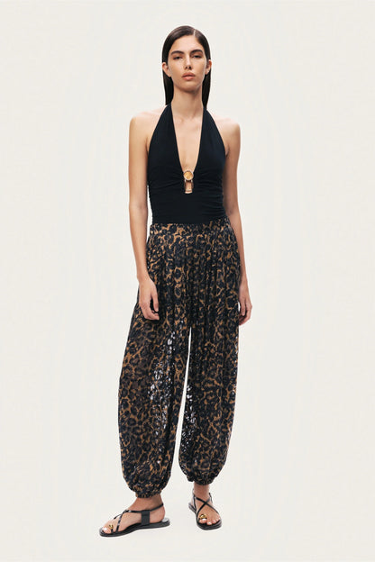 Printed Relaxed Balloon-Leg Pants