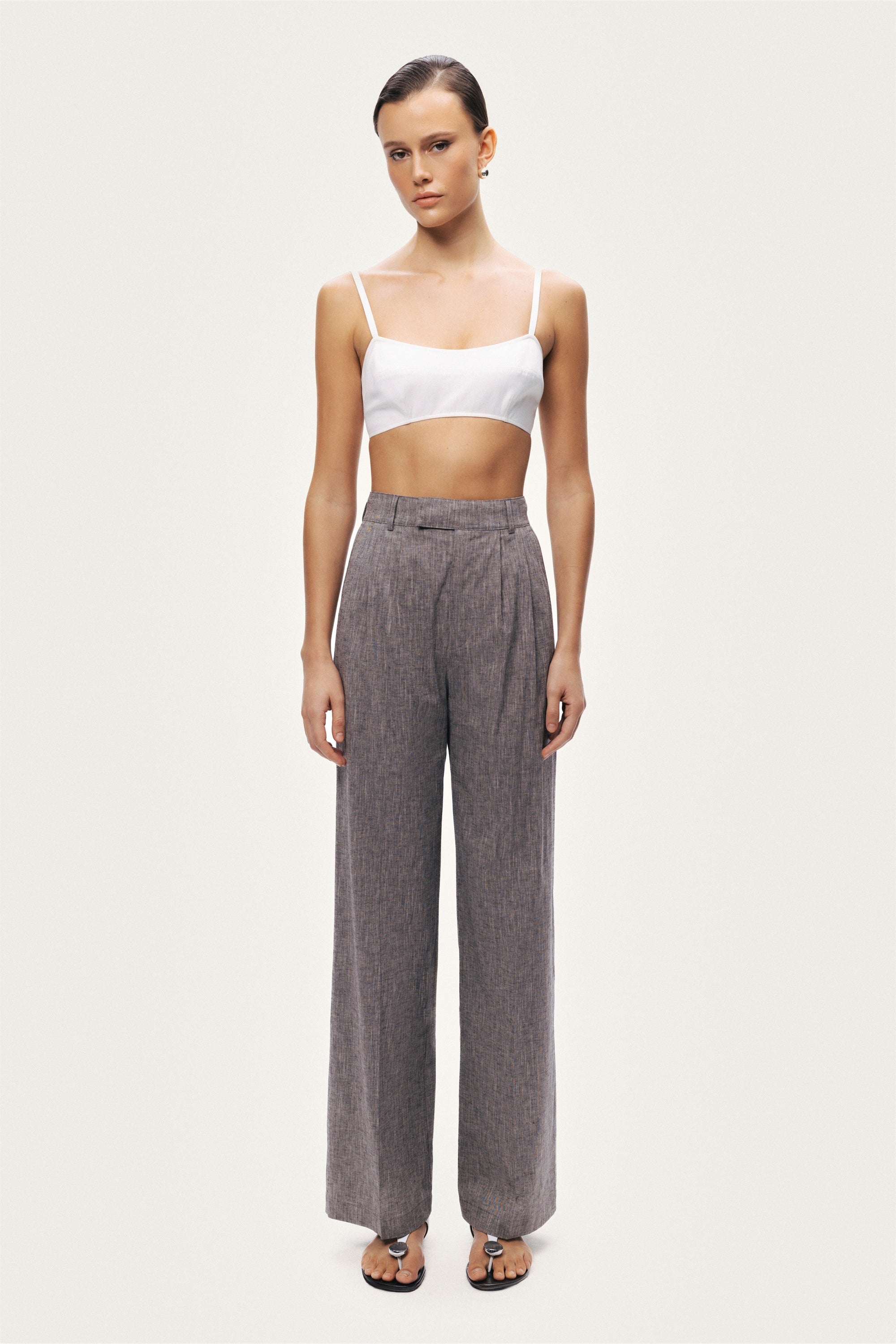 Wide-Leg Tailored Pants