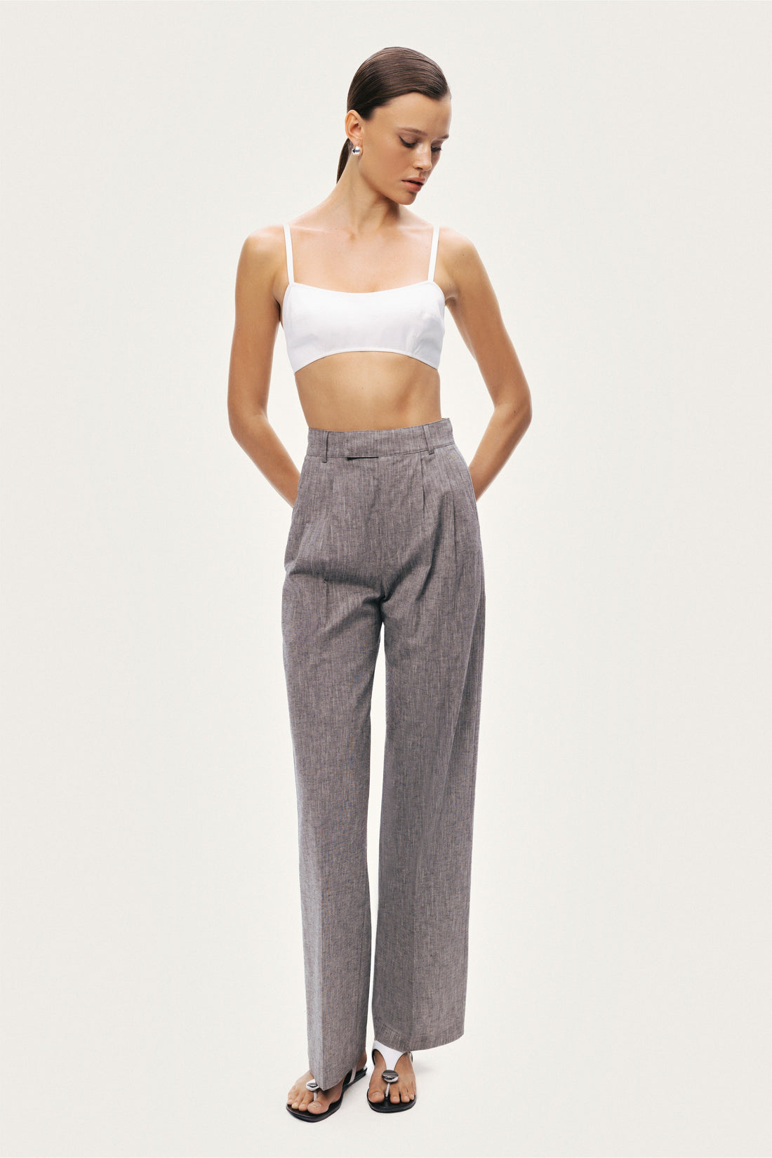 Wide-Leg Tailored Pants