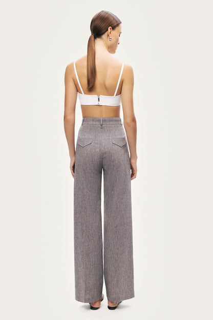 Wide-Leg Tailored Pants