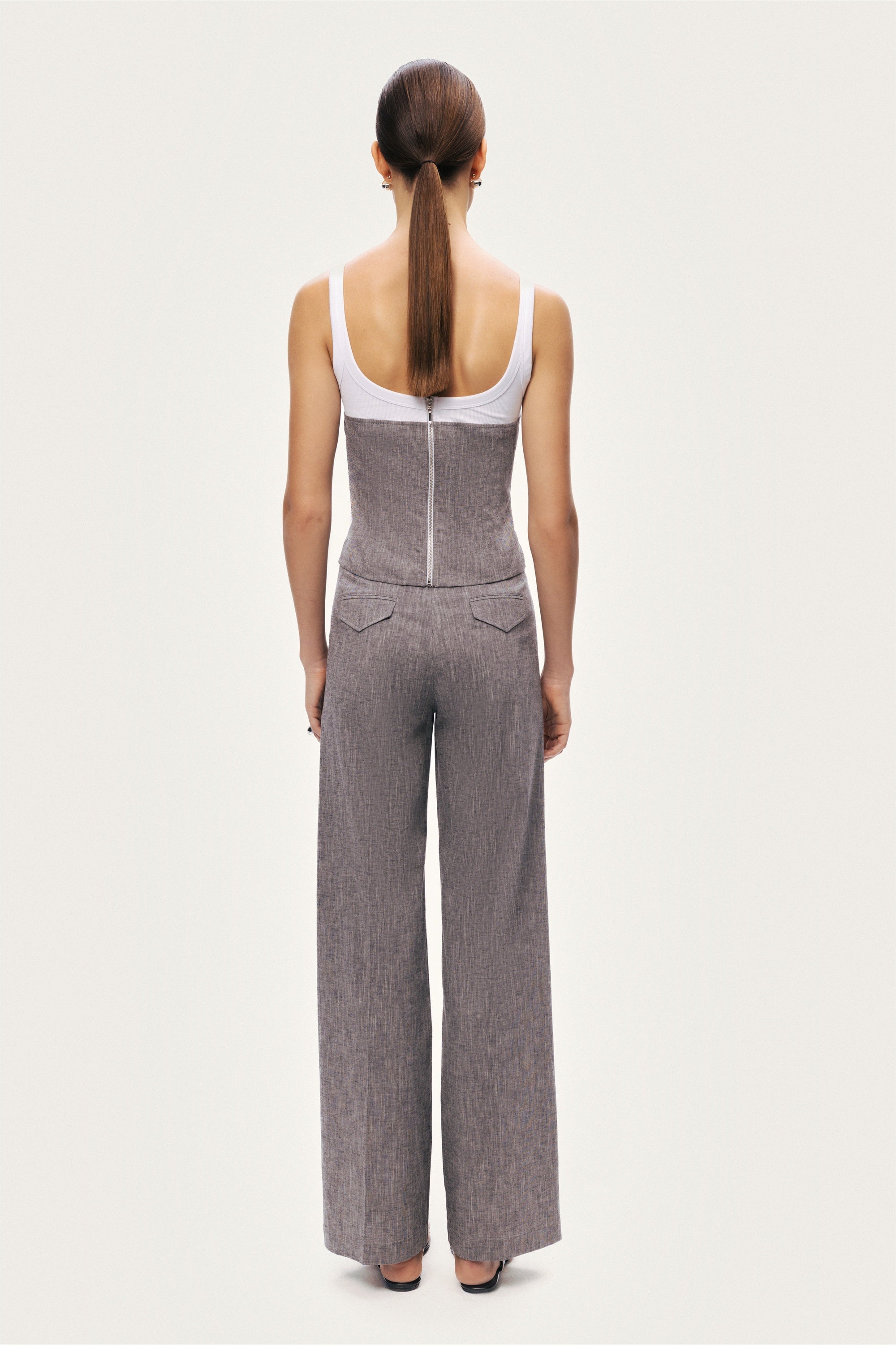 Wide-Leg Tailored Pants