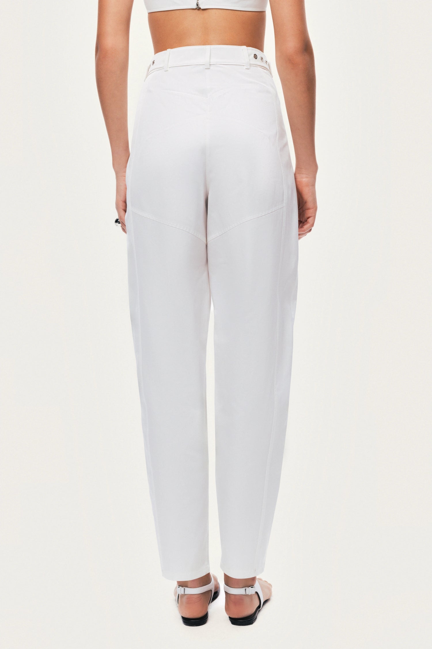 High-Waist Tailored Tapered Pants
