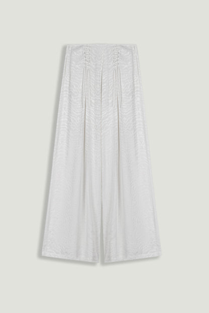 Lace-Up Wide-Leg Pants