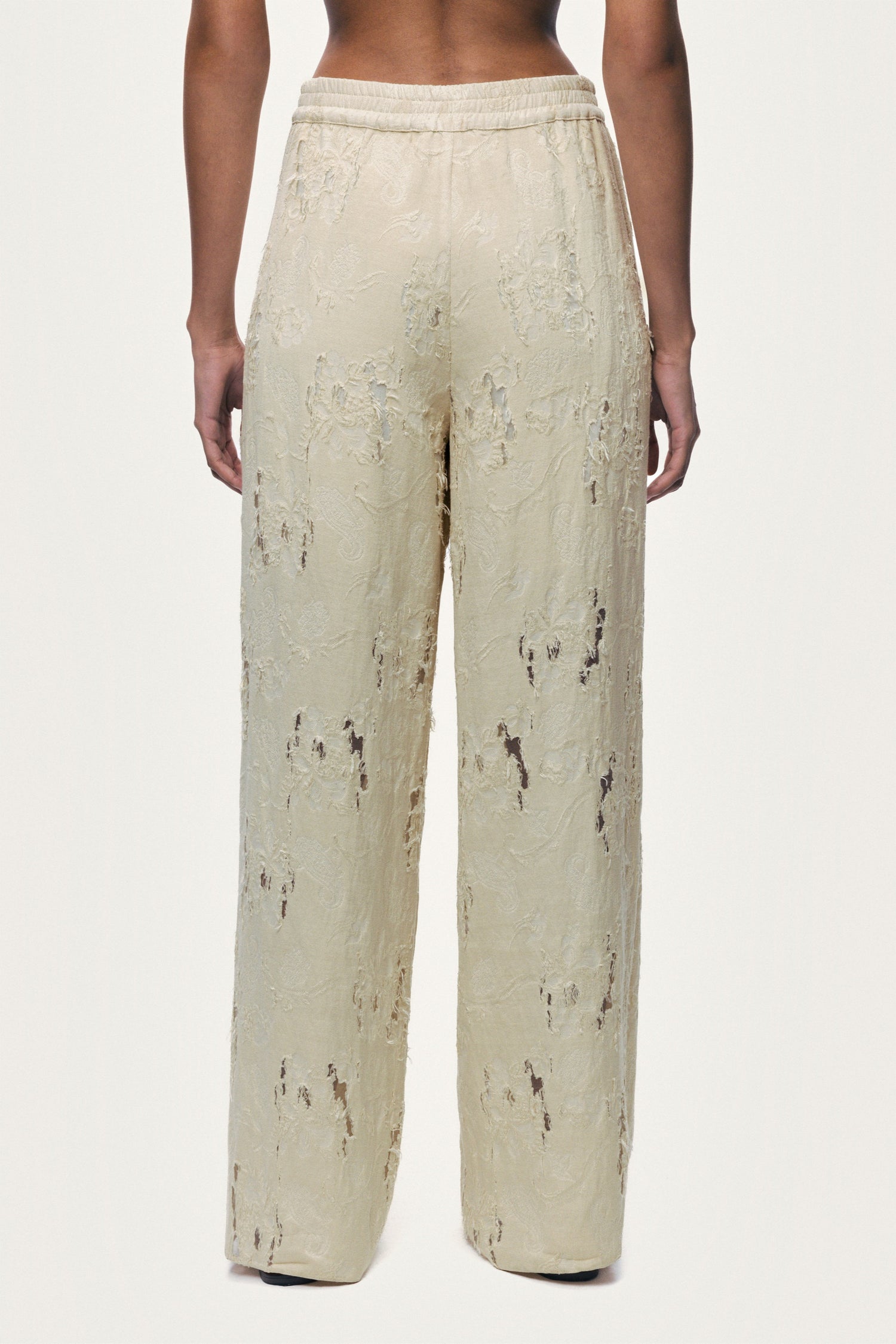 Jacquard Wide-Leg Trousers