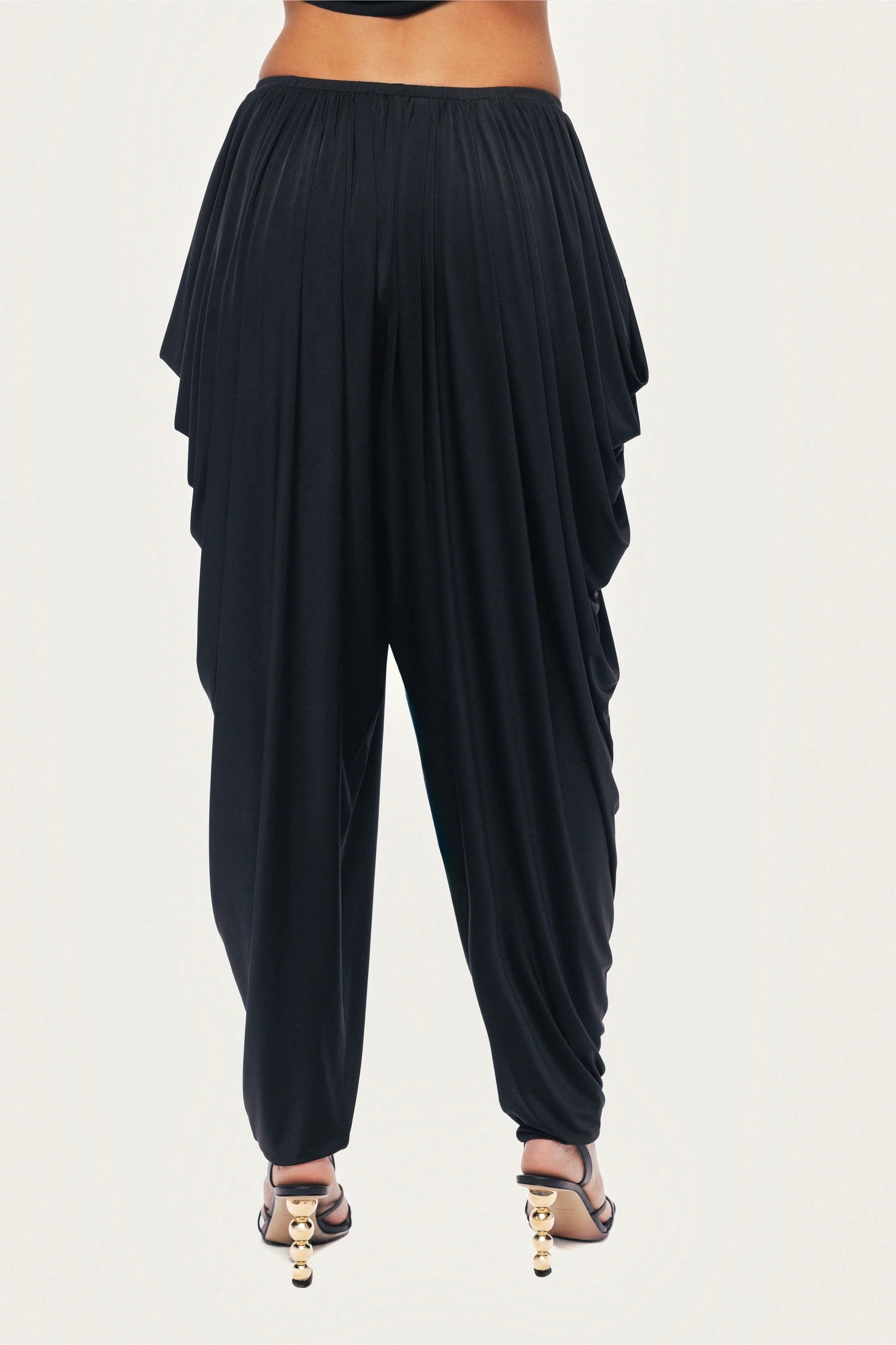 Draped Relaxed-Fit Pants