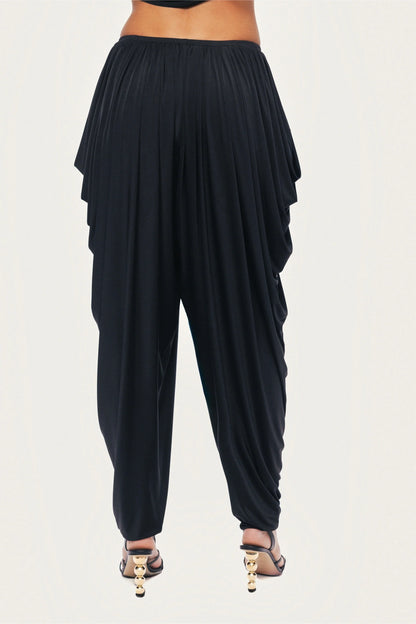 Draped Relaxed-Fit Pants