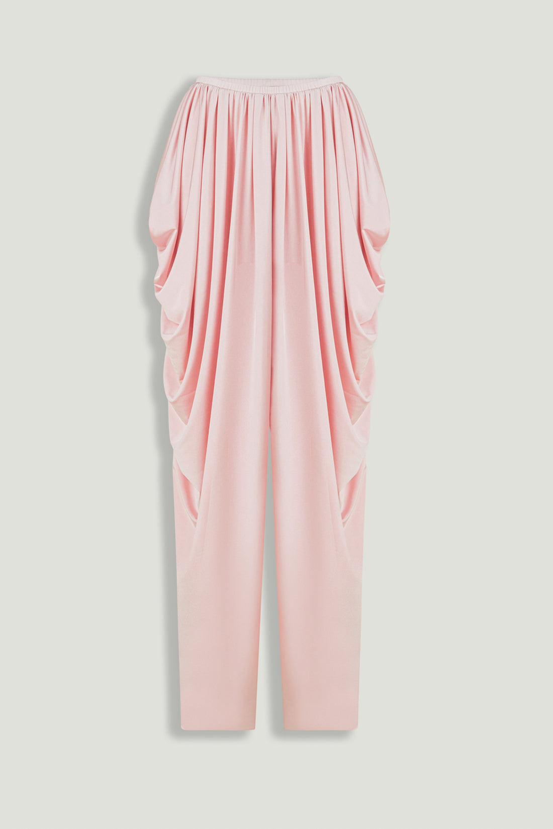 Blush Pink Draped Harem Trousers