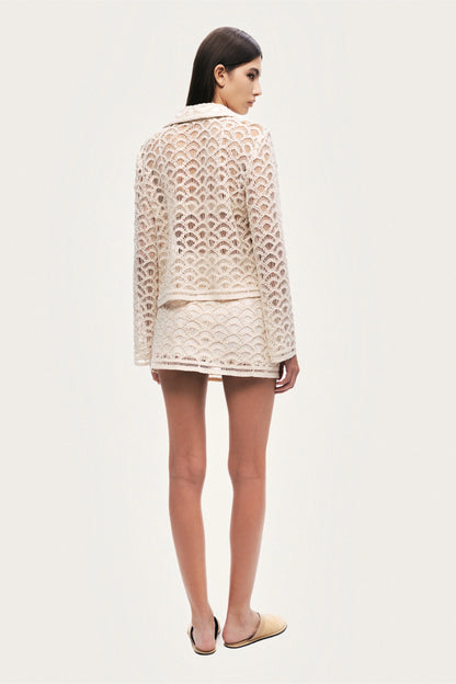 High-Waisted Lace Mini Skirt