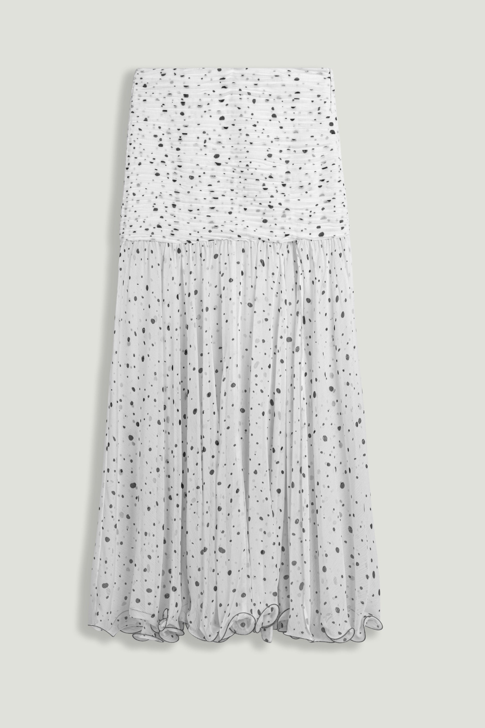 Printed Slit-Detail Maxi Skirt