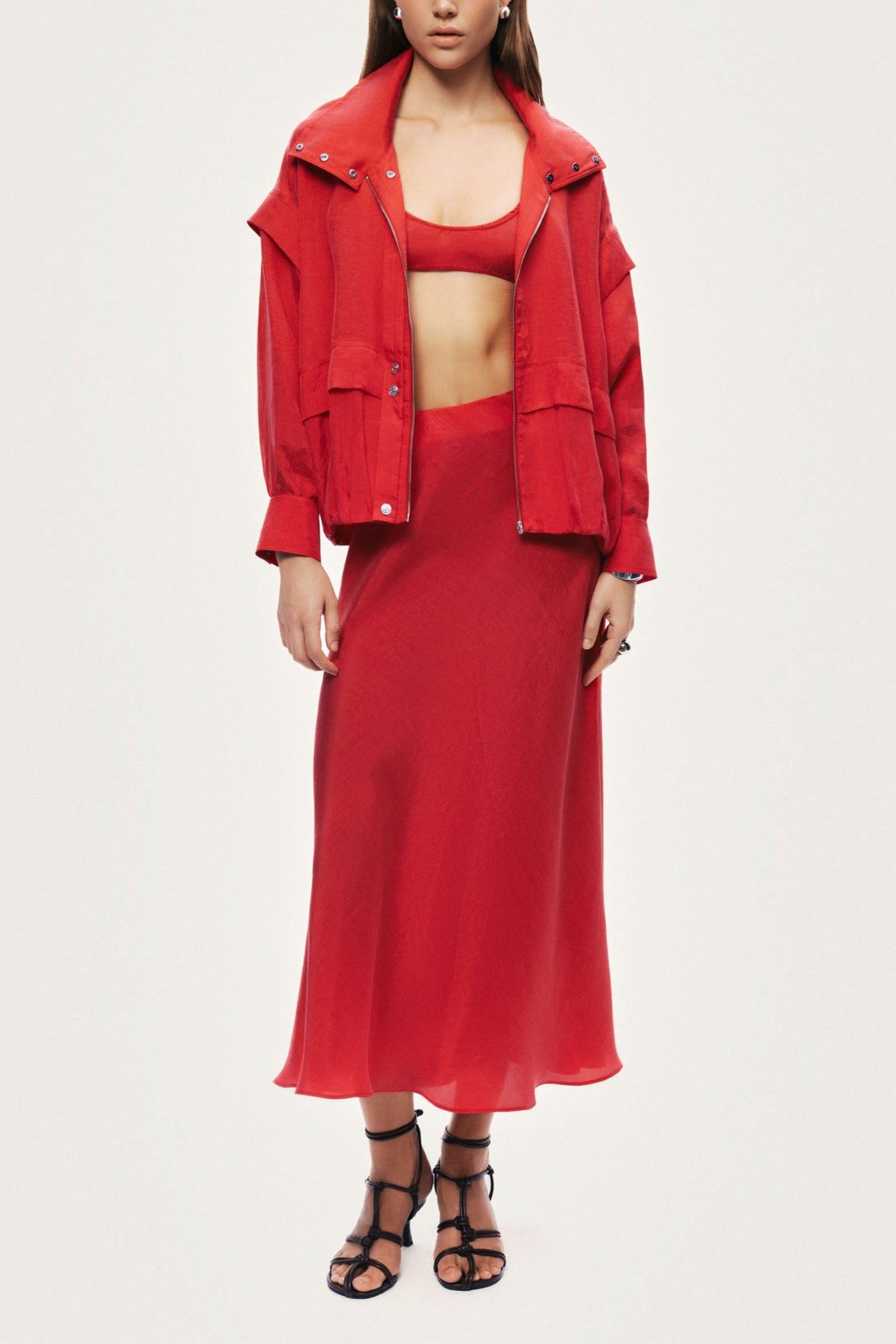 Pleated Midi Skirt