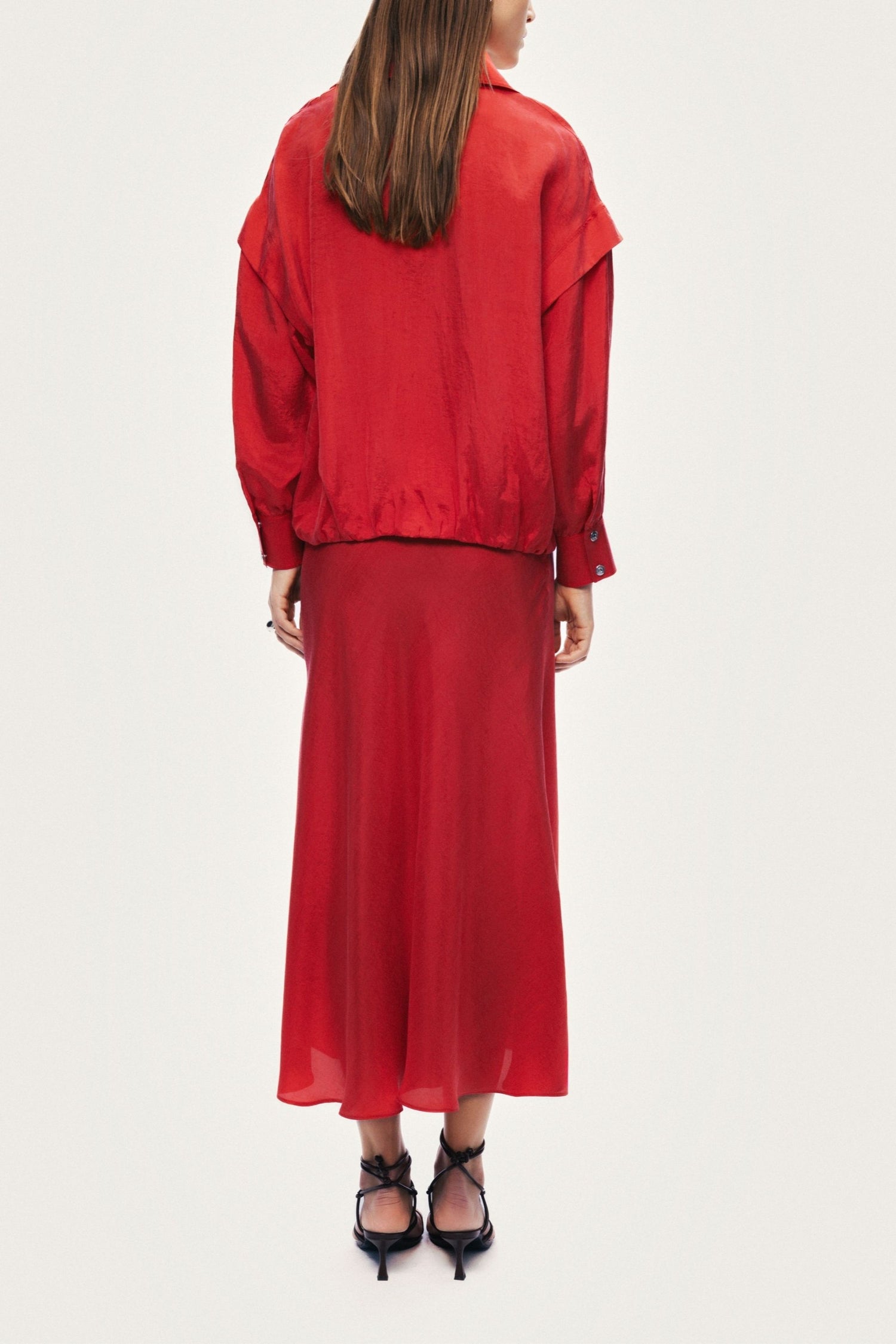 Pleated Midi Skirt