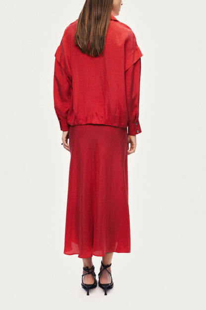 Pleated Midi Skirt