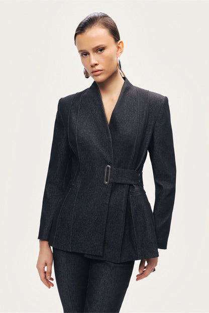 Belted Tailored Blazer