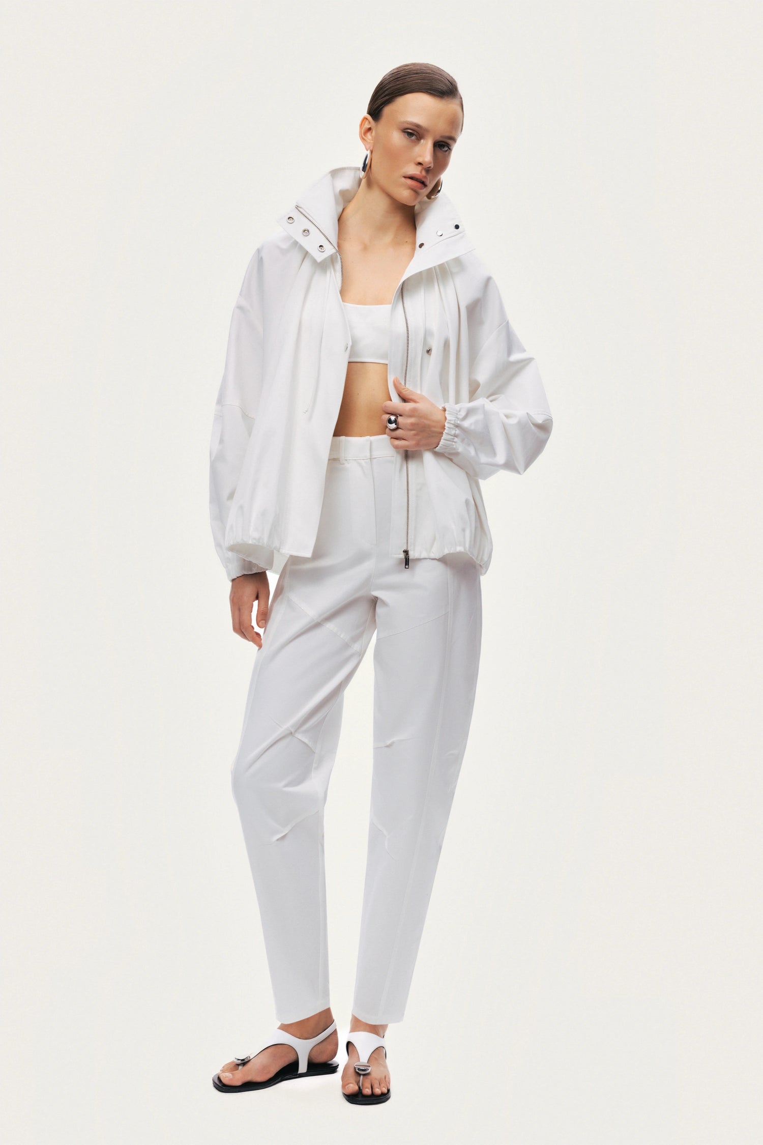 Oversized Zip-Front Jacket