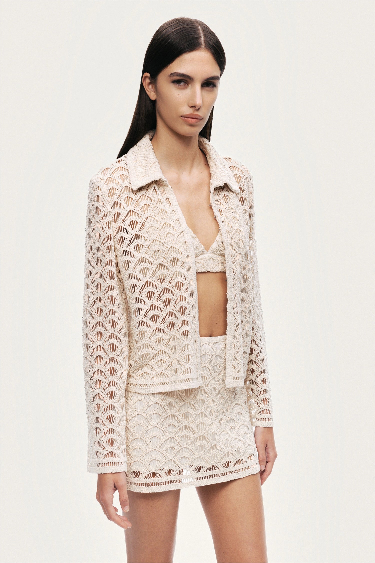 Cropped Lace Jacket