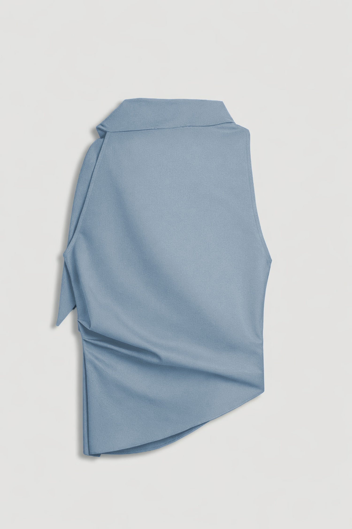 Accessory Detail Stand Collar Blouse