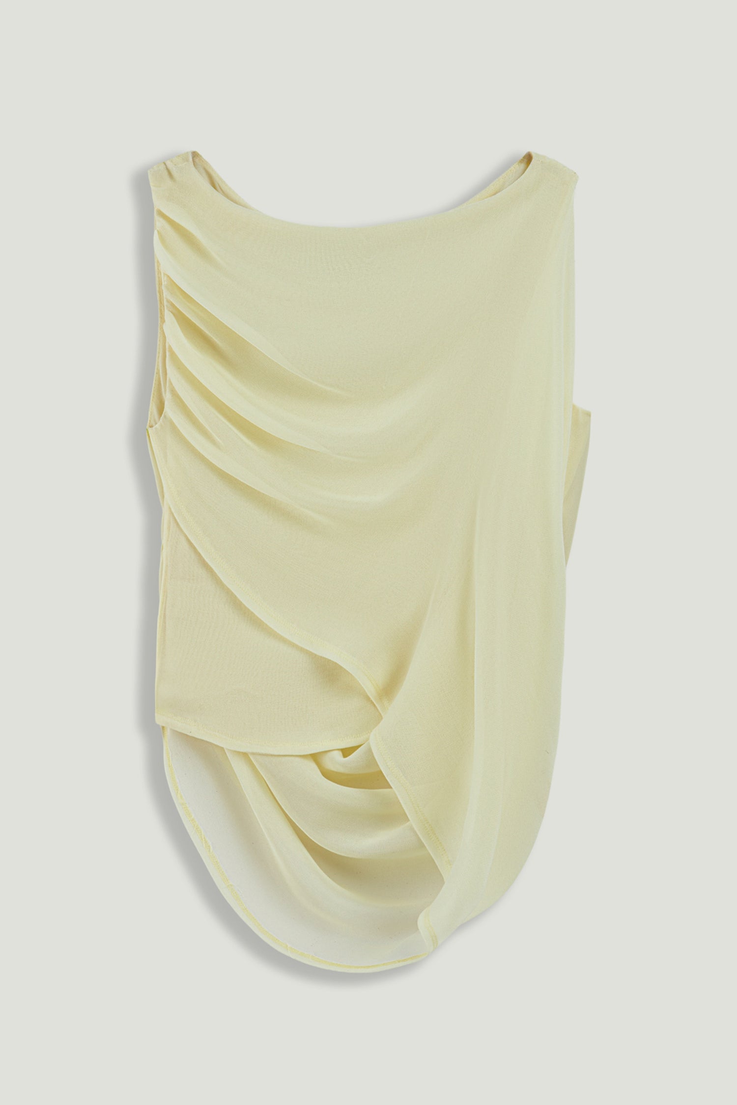 Draped Sleeveless Blouse