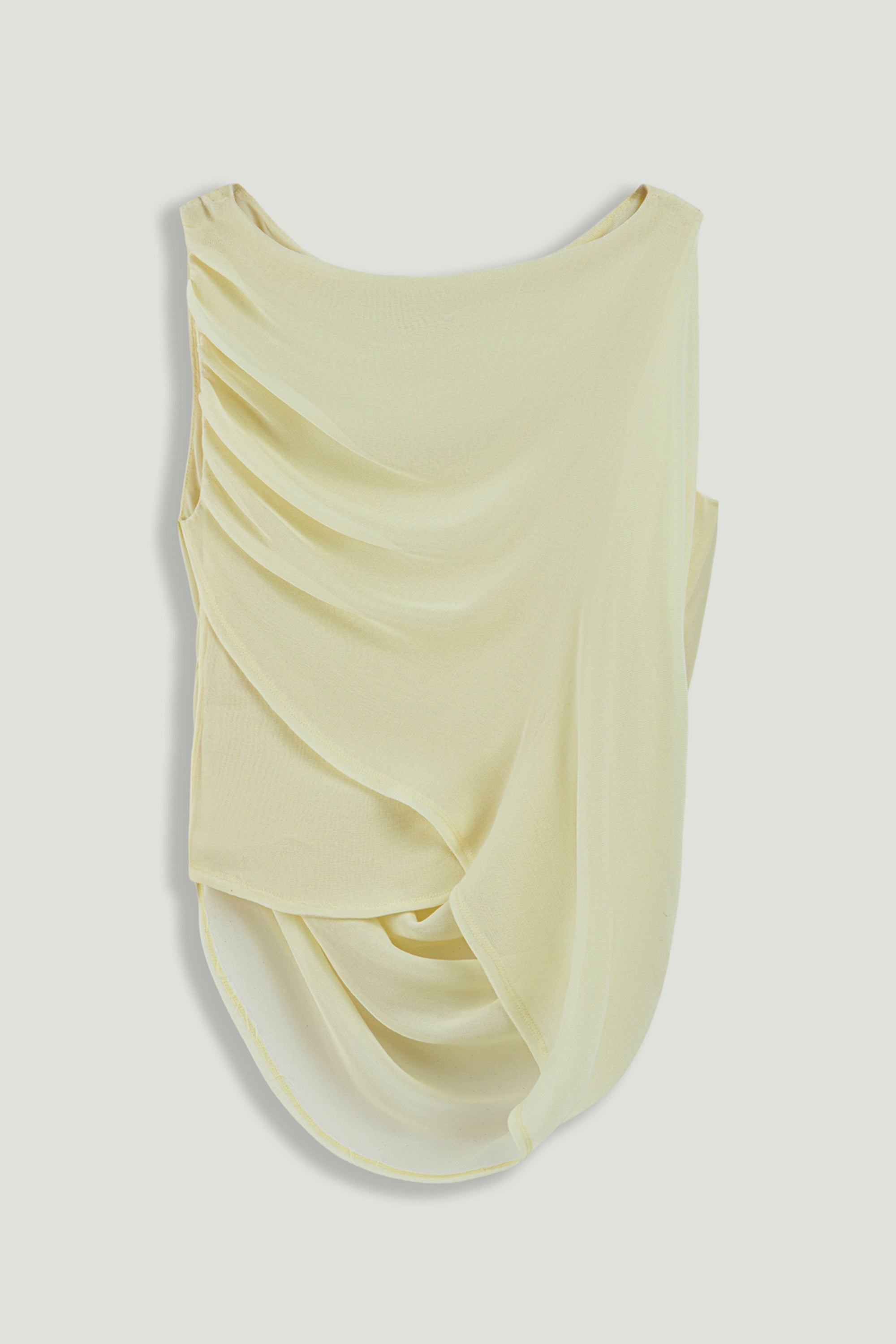 Draped Sleeveless Blouse