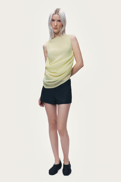 Draped Sleeveless Blouse