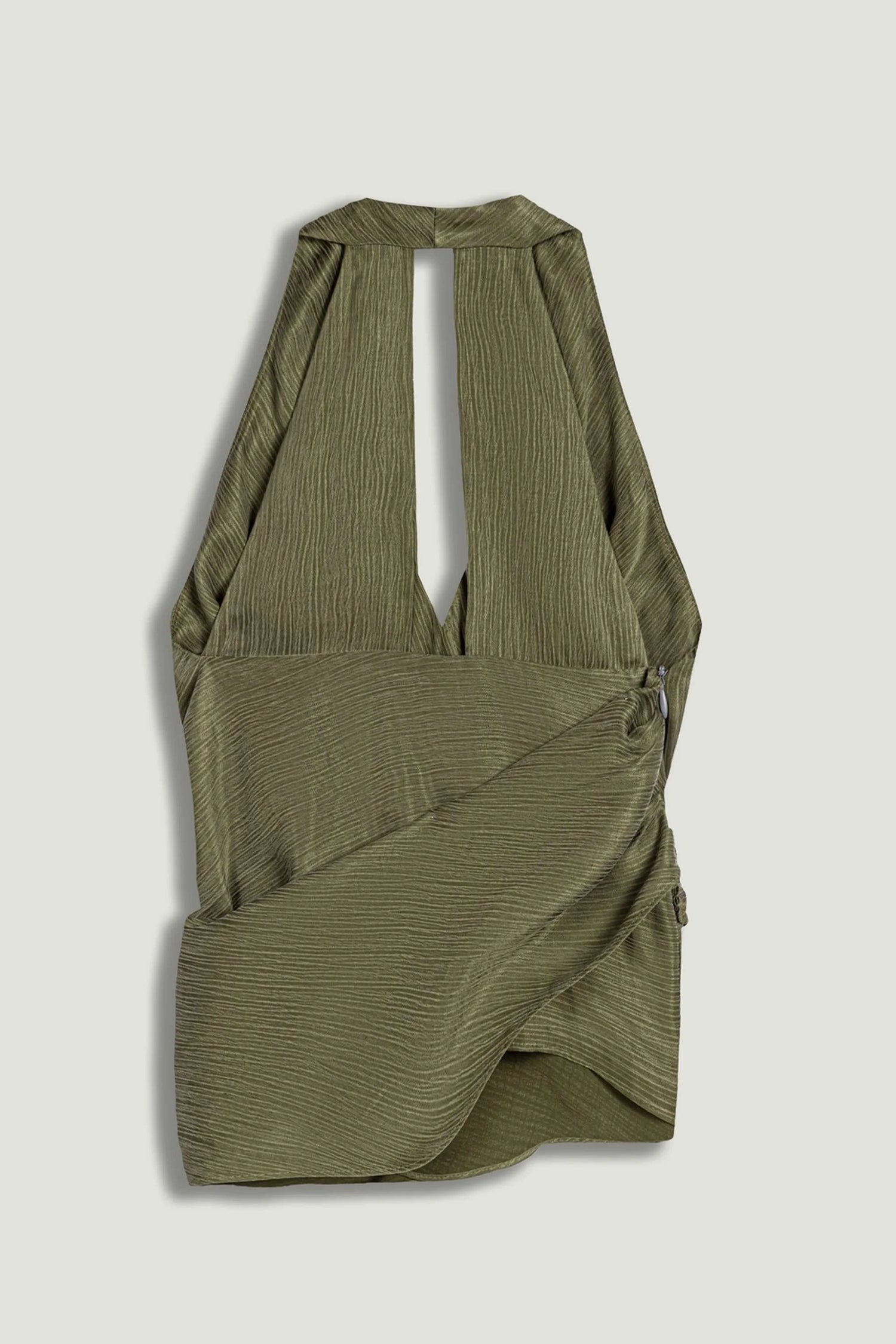 Asymmetric Halter Wrap Top