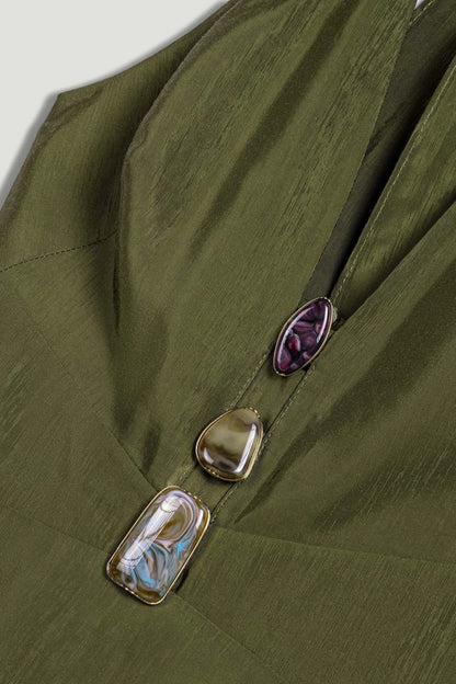 Halter Neck Peplum Top