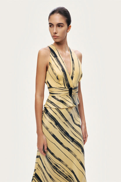 Printed Sleeveless Blouse