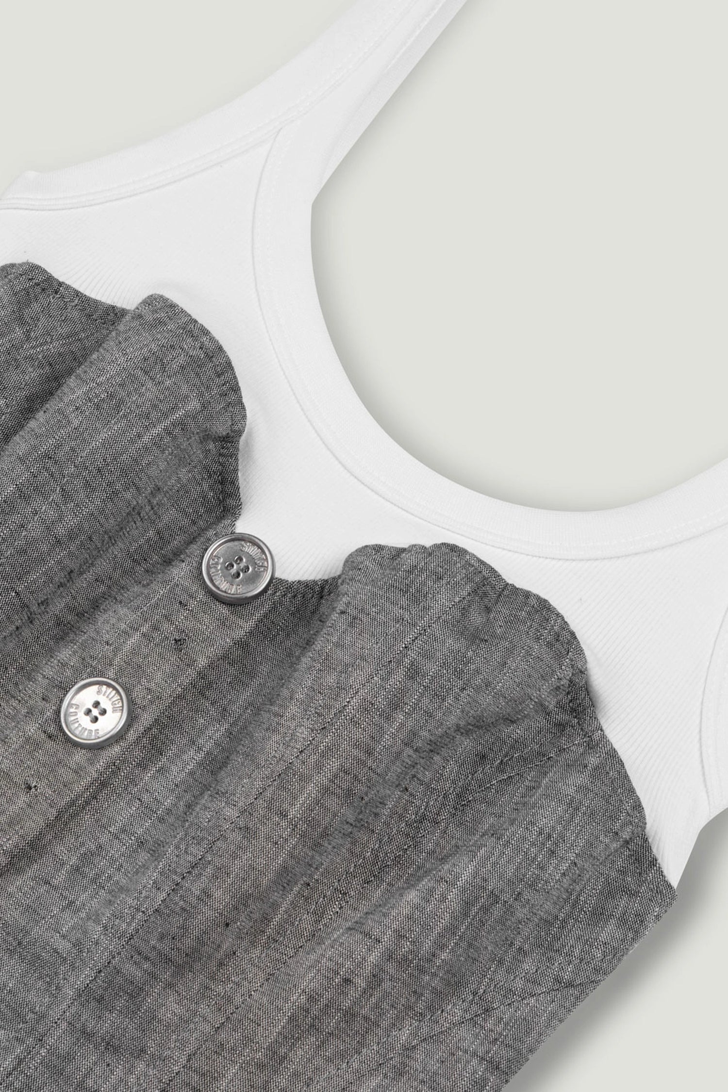Button-Front Tailored Blouse