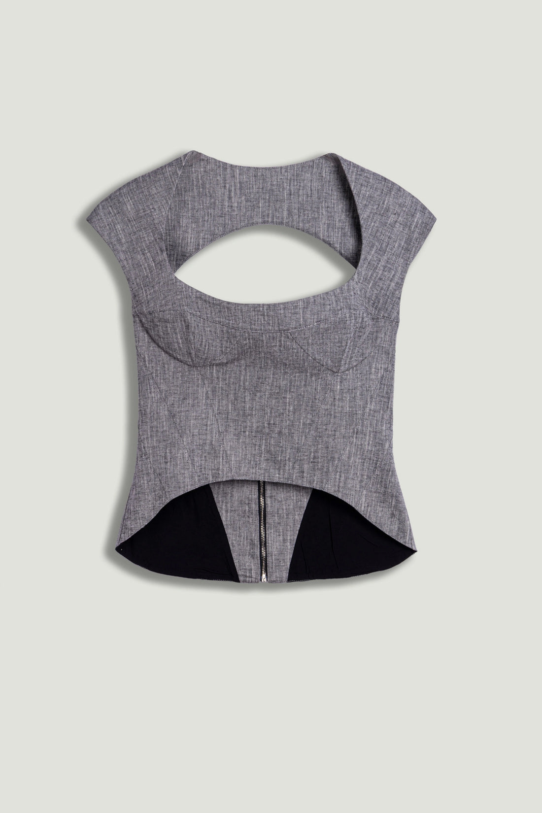 Open-Back Tailored Top