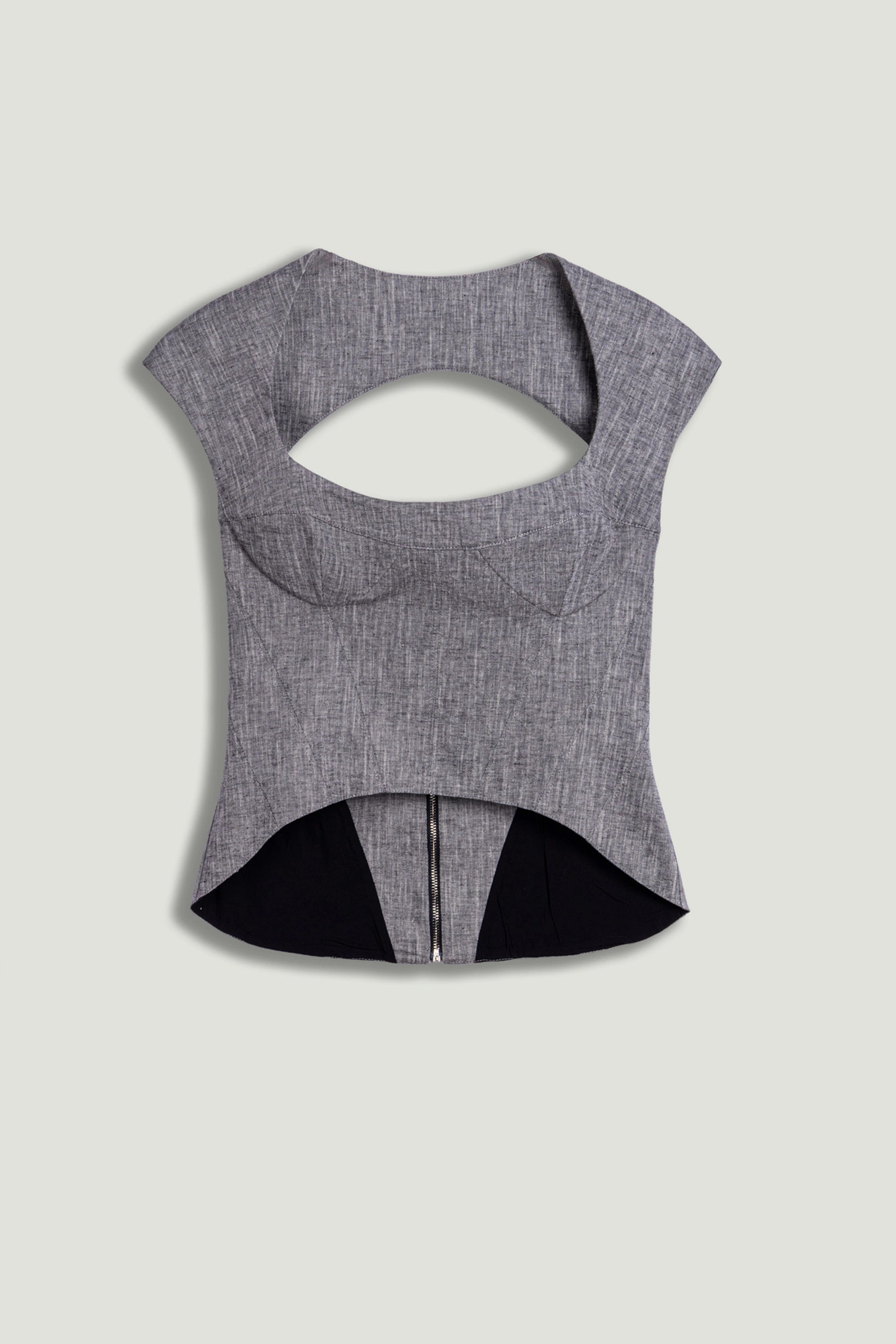 Open-Back Tailored Top