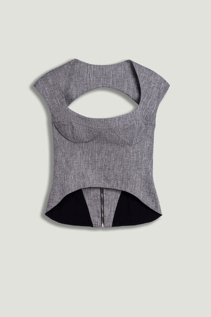 Open-Back Tailored Top