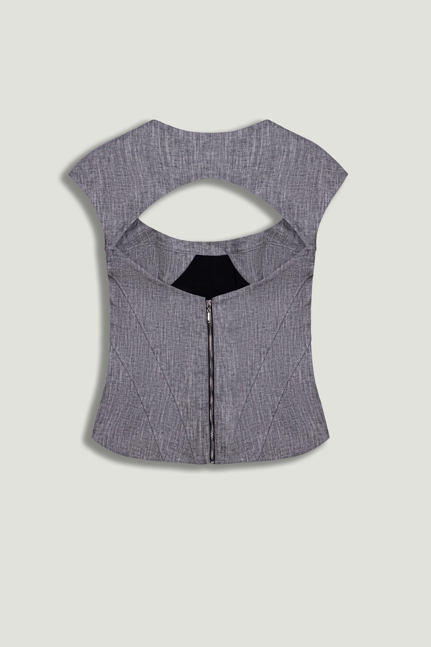 Open-Back Tailored Top