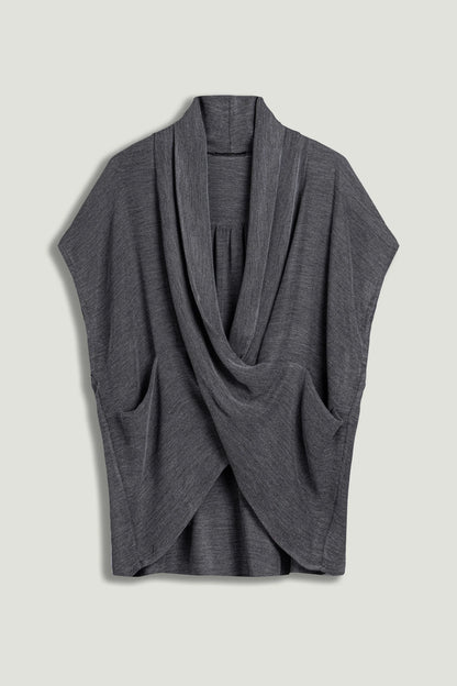 Draped Wrap Blouse