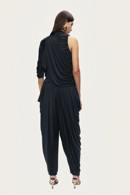 Asymmetric Draped Blouse