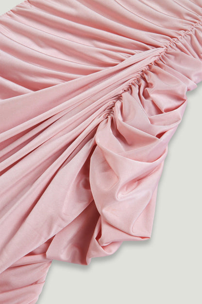 Asymmetric Sleeve Draped Blouse